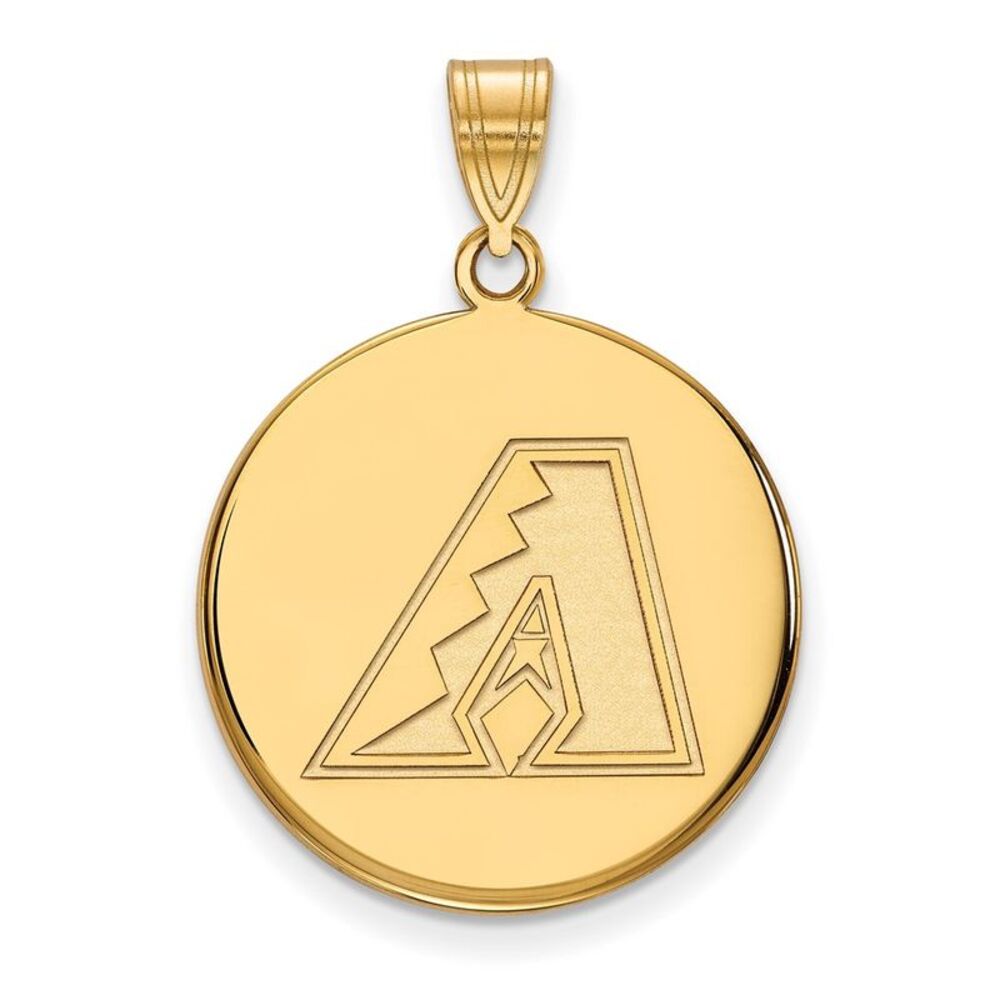 10K Yellow Gold MLB Arizona Diamondbacks Large Disc Pendant